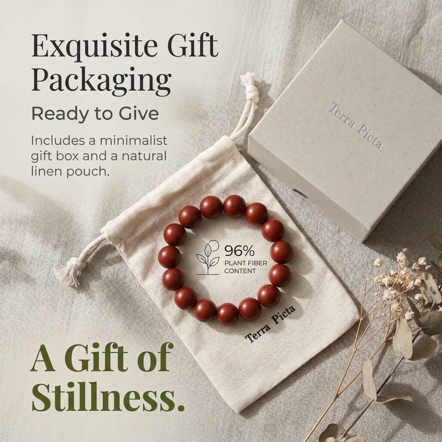 Red bracelet gift presentation