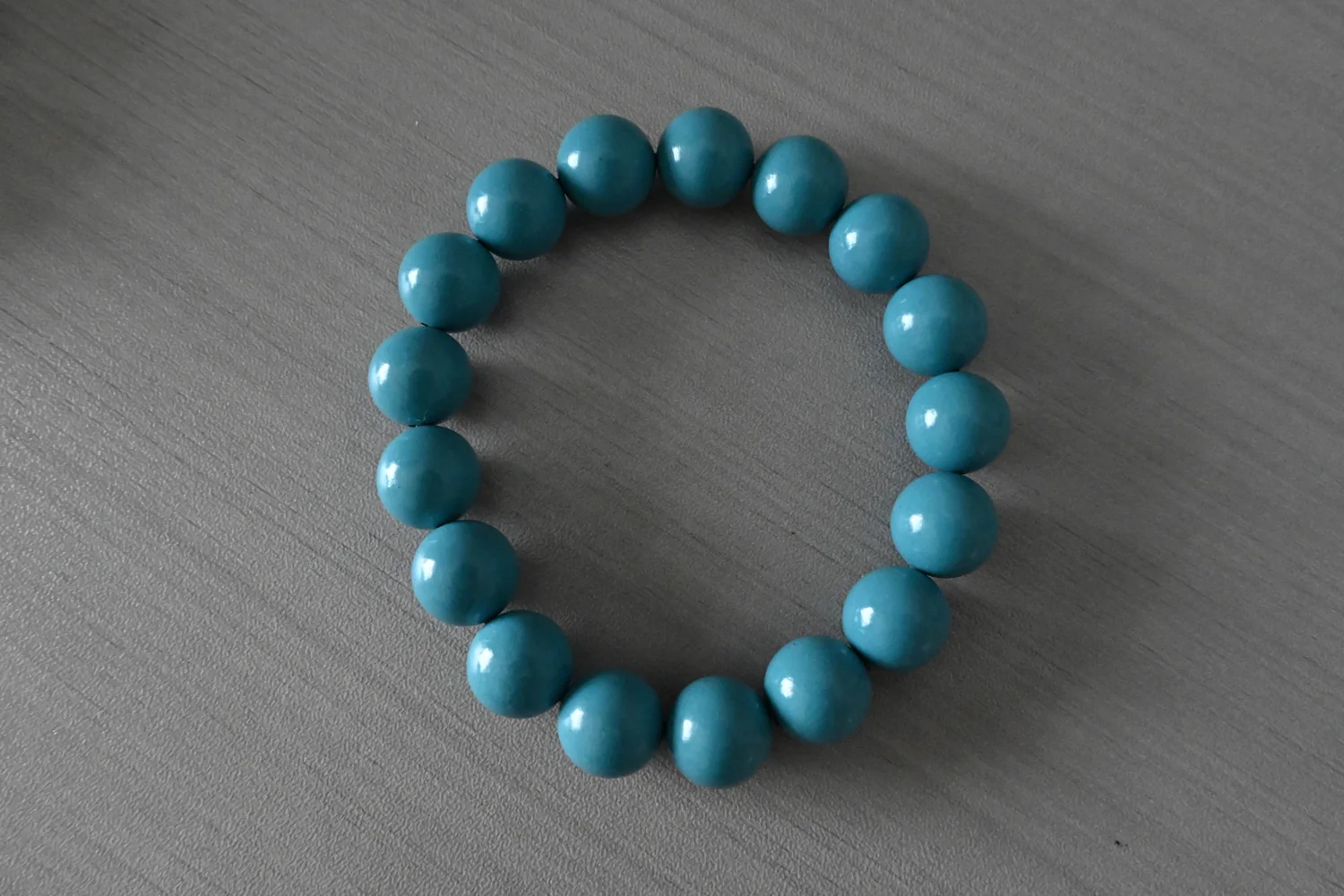 Real photo of turquoise Terra Picta bracelet