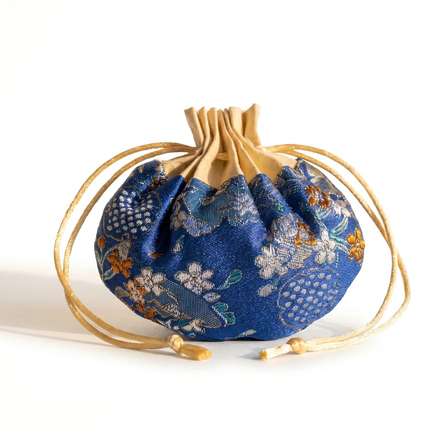 Blue sachet on white background
